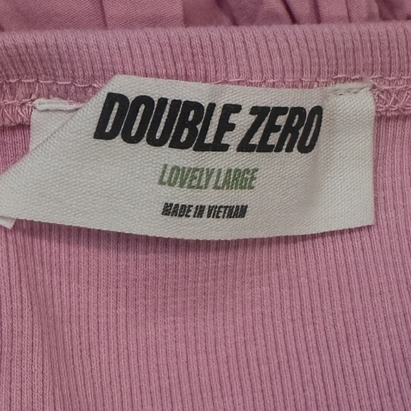 Double Zero Strapless Mini Dress Size Large Pink Pull On Flowy Skirt Stretch Top - Picture 8 of 12